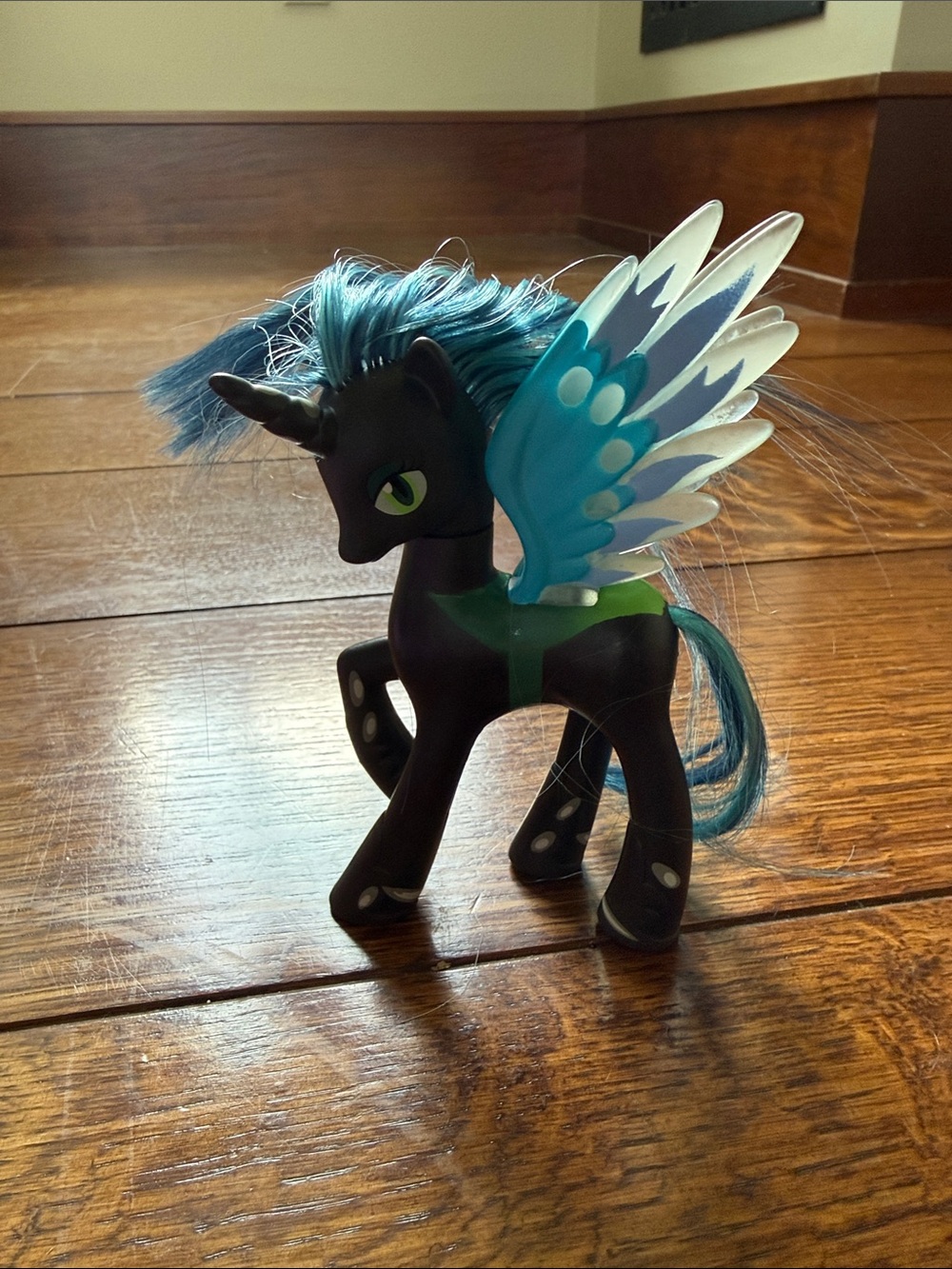 My Little Pony Queen Chrysalis Figure - Black & Teal Winged Pony